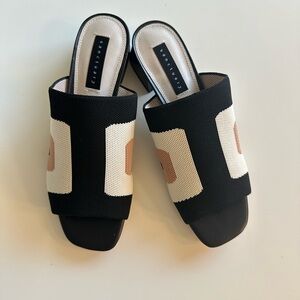 Black and White Sandals